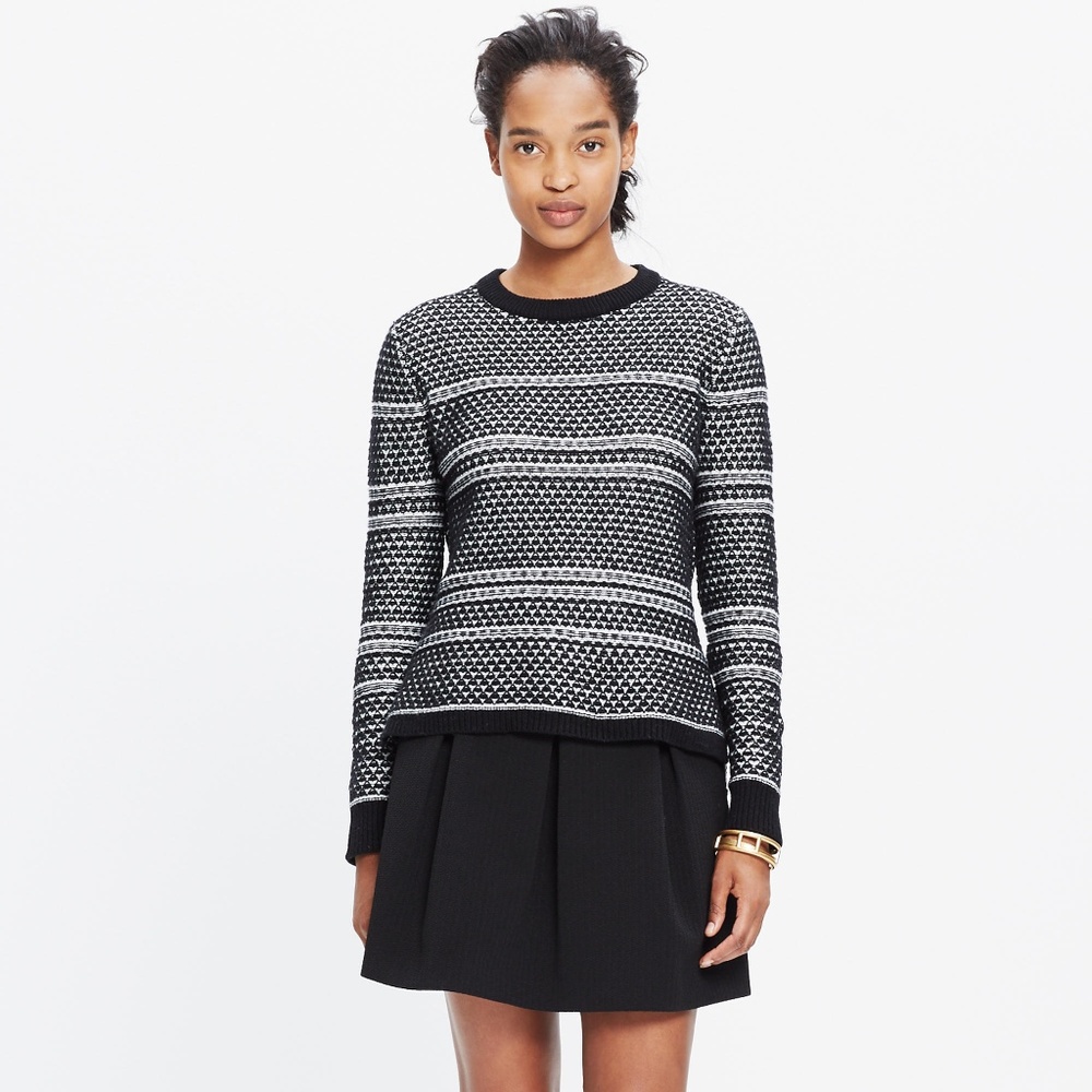 Madewell Fineprint Crewneck Sweater